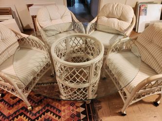 Henry Link glass top dining table
