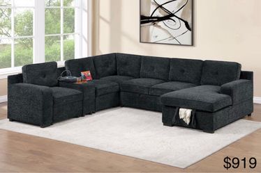 Sectional sleeper with storage
