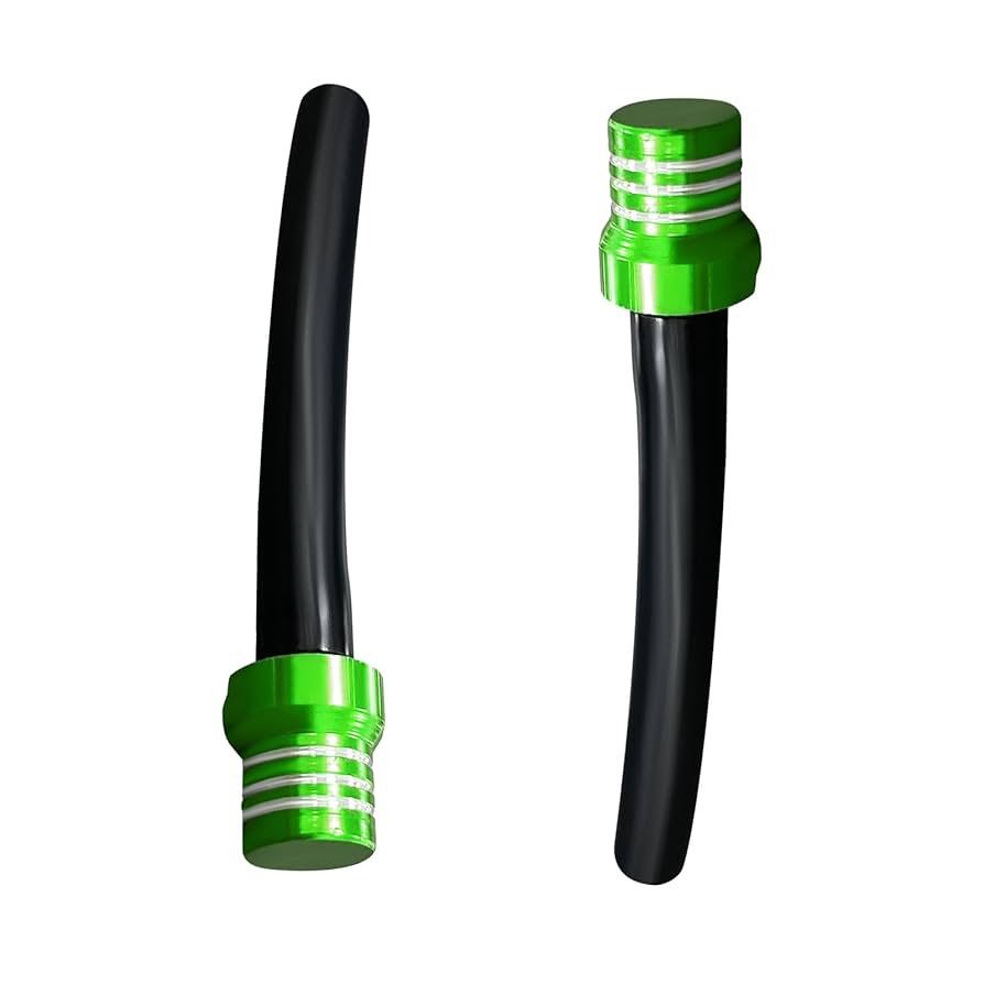 2PCS Motorcycle Breather Hose Gas Fuel Tank Cap, Aluminum One Way Tank Valve Vent Hose Tube, Universal Motorcycle Accessories for ATV Dirt Pit Quad CR