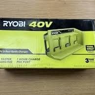 NEW RYOBI 40V 3-PORT SEQUENTIAL FAST BATTERY CHARGER
