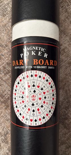 Magnetic Poker Dart Board with 10 Magnet Darts