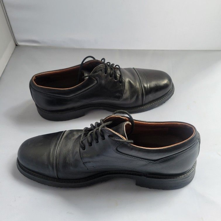 Johnston & Murphy Men's Black Leather Lace-Up Dress Shoes Size 11 M