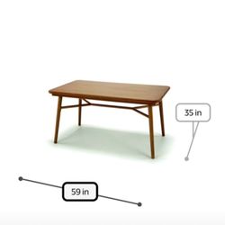 Better Homes & Gardens Springwood 59.5" Rectangle Dining Table, Natural Wood