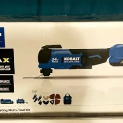 NEW Kobalt 24-volt Cordless Brushless Variable 17- Piece Oscillating Multi-Tool Kit w/ Case Battery & Charger