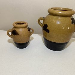 Ceramic Decorate Pots Set of 2