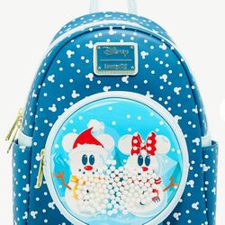 Mickey & Minnie Snowman Backpack