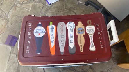Painted ice cooler