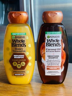 Garnier Whole Blends Honey Treasures Repairing/ Coconut Oil & Cocoa Butter Smoothing Shampoo, 12.5oz