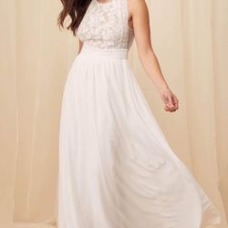 Wedding /Prom White Dress Size Small