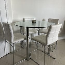 Glass Table Perfect Condition With 4 Chairs For Free 