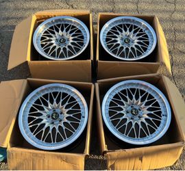 20 INCH STAGGERED SET WORK VSXV STYLE JDM WHEELS RIMS 20X8.5 +35 / 20X9.5 +38 (5X112) CB: 66.6