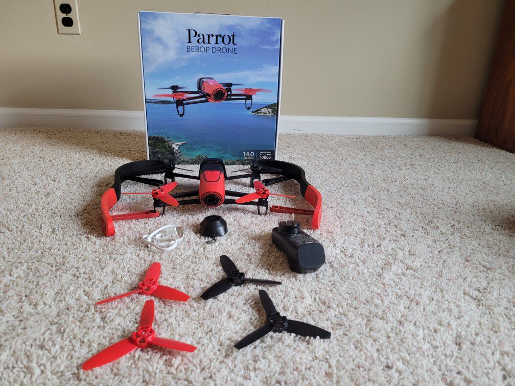Like New. Parrot Bebop Gen1 Drone Quadcopter Red