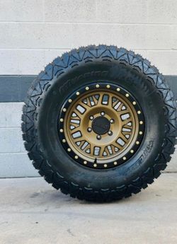 On sale. Raceline 17x9 6x139.7 8x165.1 wheels & 35x12.50-17 Tires (We Finance…