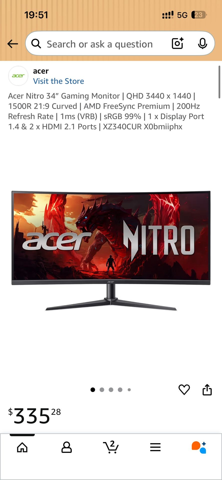 34 Inch Gaming Monitor