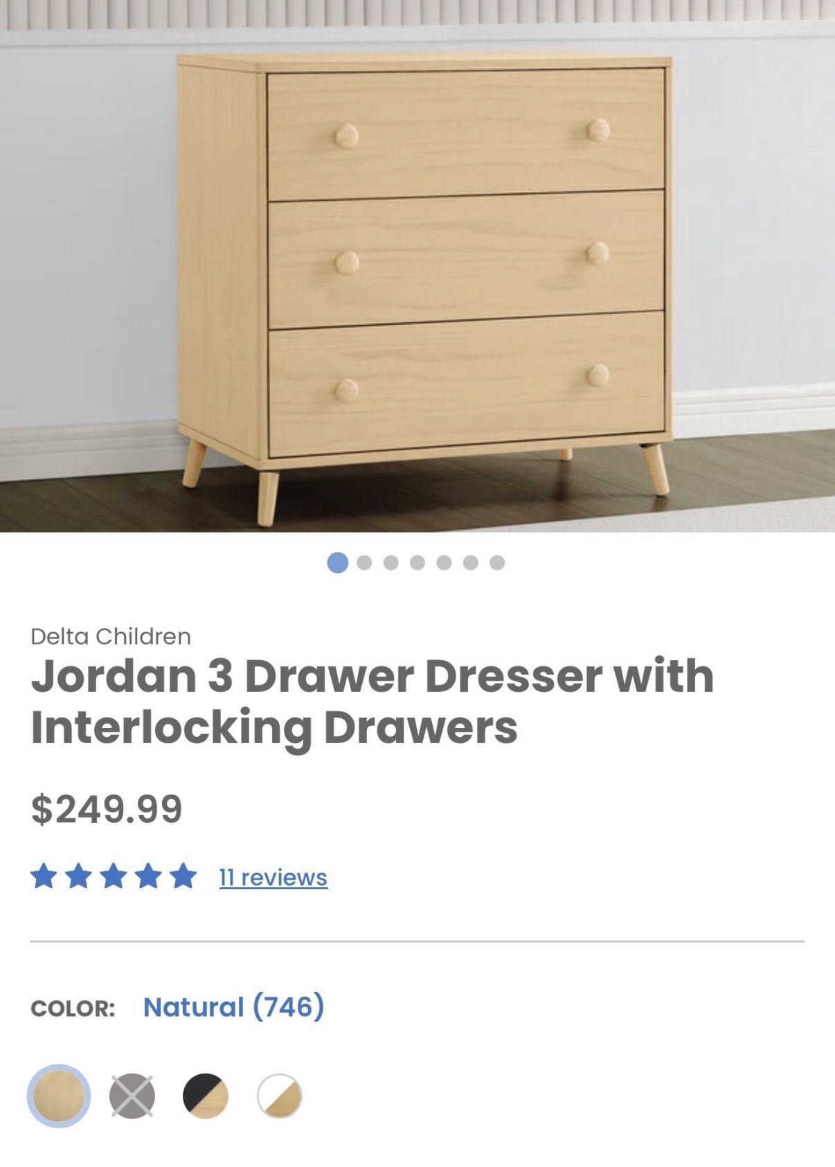 Dresser/ 3 Drawer Dresser/ Clothes/ Closet/ Furniture/ New