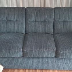 Beautiful Teal Striped Couch
