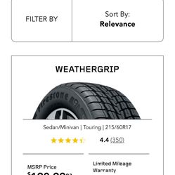 Firestone 215 60R17 Tire