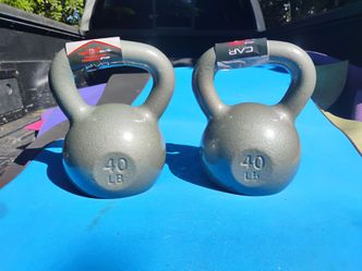 PAIR OF NEW 40 LB. KETTLEBELLS