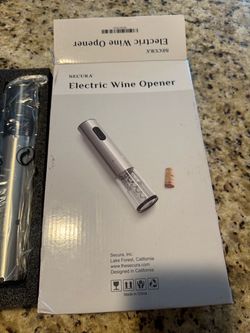 Secure electric wine opener