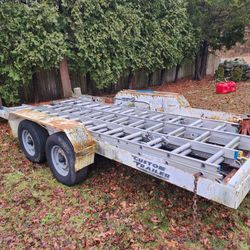9 Ton Tilting Trailer by Custom Trailers Dual Axle With Loading Ramps 16' x 6.5' Heavy Duty