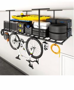 750lbs Capacity, 22.6"–39.4" Adjustable Dropdown, Heavy-Duty Metal Ceiling Racks, Storage Organizati