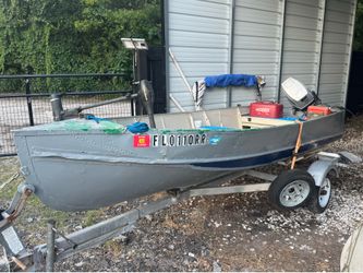 Aluminum V Hull Boat, Motor and Trailer