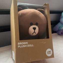 Line Friends Brown Teddy Bear Plushie Doll