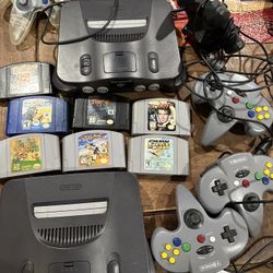 2 Nintendo 64 Consoles 7 Games Controllers ONE PRICE