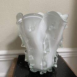 French Glass Vase 10”