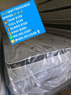 Beds QUEEN MATTRESS AND BOX SPRING $159.