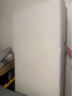 mattress with bed frame (twin size)