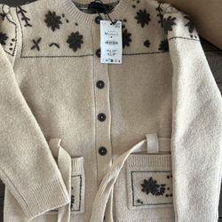 Women Zara Beige Jacket 