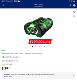 Ego battery $100.00 new