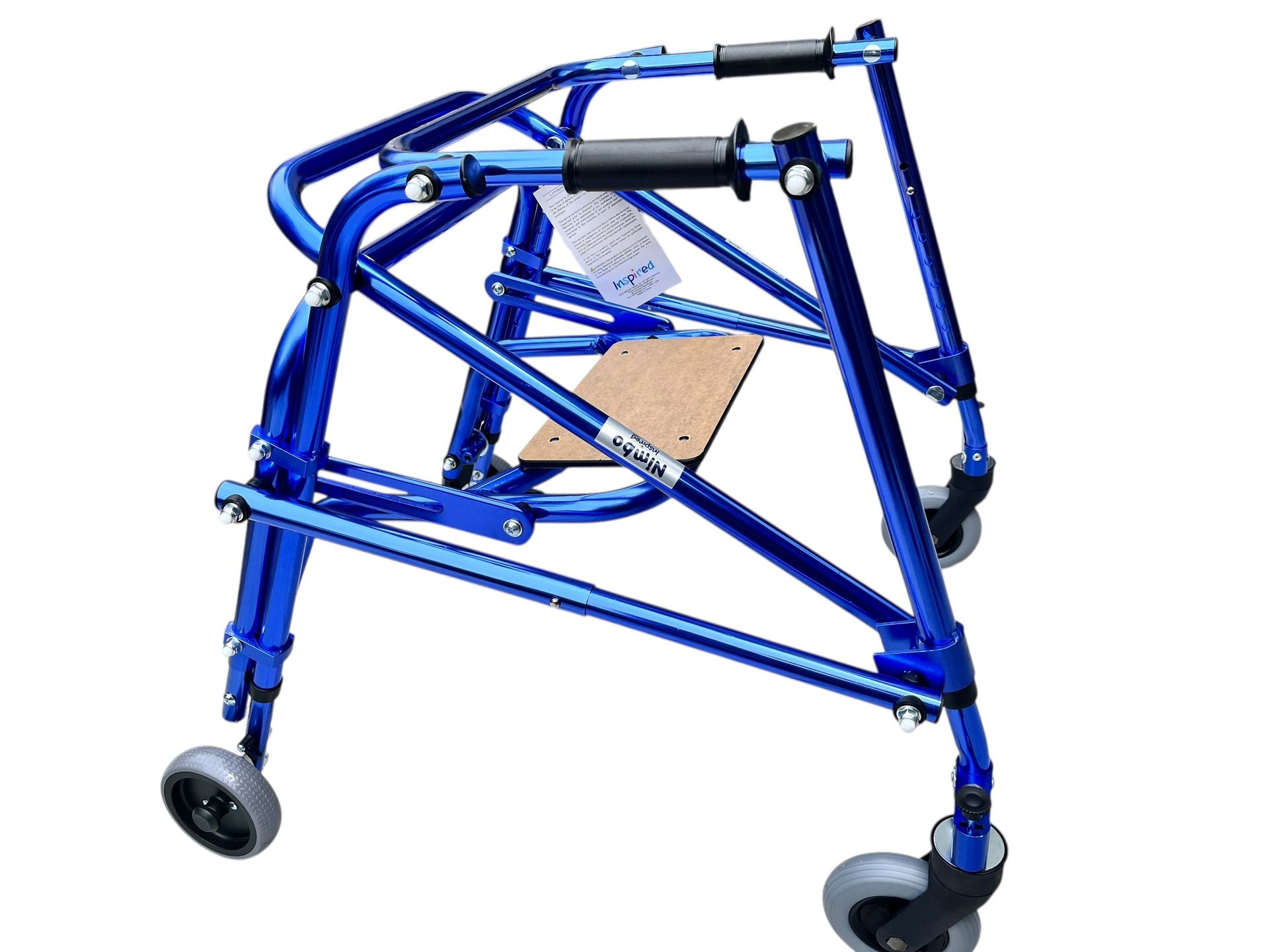 Inspired by Drive Nimbo 2G Posterior Walker W Fold Down Seat, Size Med, Blue