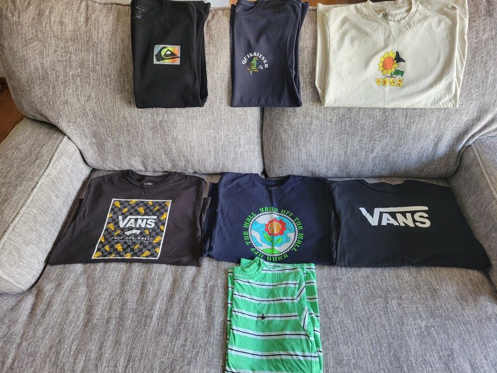 Volcom, Vans, Quiksilver and Billabong shirts