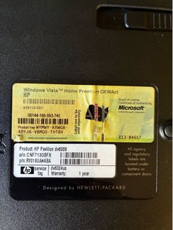 2 HP Pavilion Laptops for Parts/Repair - dv5000 & dv6000 Series $35 obo