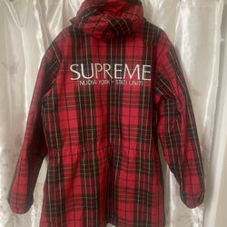 Supreme x Polartec Lined Sidline Parka 'Tartan'