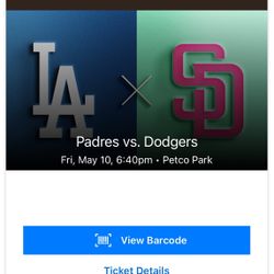 San Diego Padres vs LA Dodgers Friday May 10