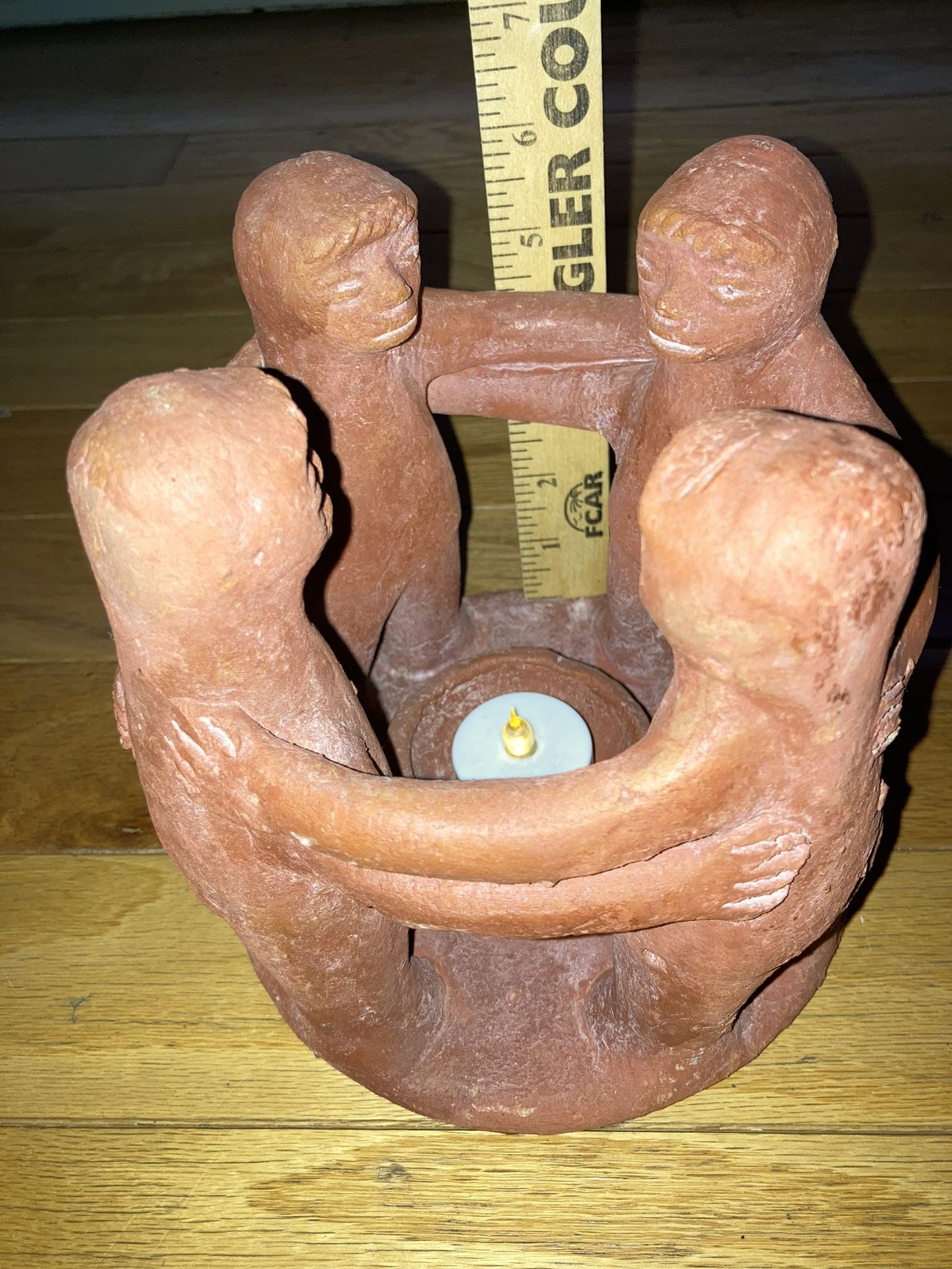 Circle Of Friends Clay Candle Holder/Statue/Decor