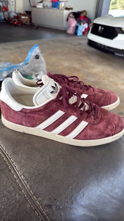 Adidas Gazelle Burgundy Suede Sneakers size 11 1/2