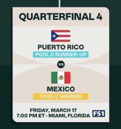 ⚾️🇵🇷 🇲🇽  World Baseball Classic  WBC - Puerto Rico vs Mexico 🇵🇷 🇲🇽 ⚾️