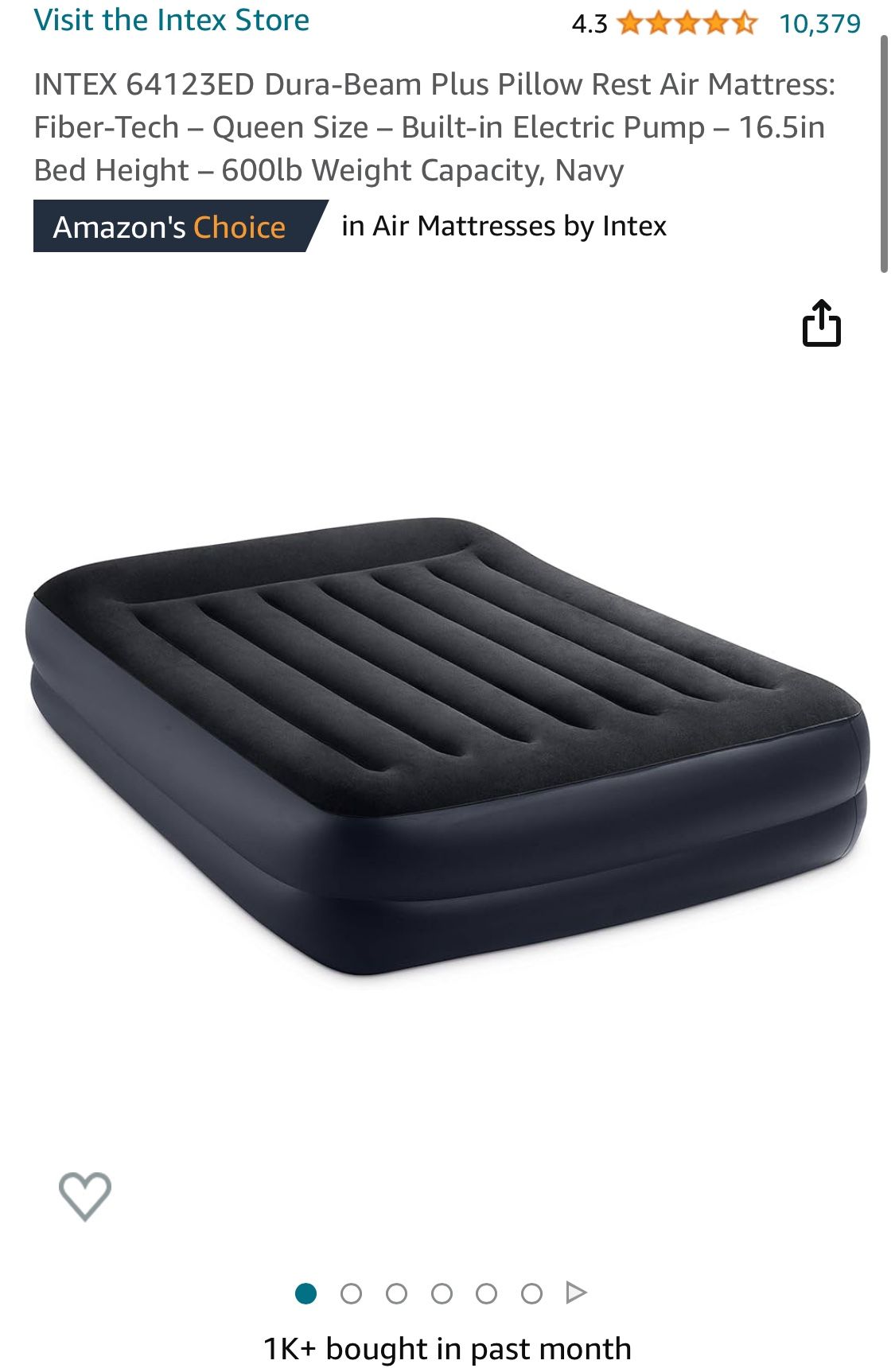 Queen Inflatable Mattress - Like new