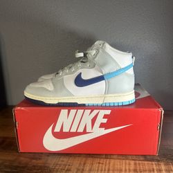 Nike Dunk Hi Retro SE Shoe Men’s Sz 8.5 Summit White Baltic Blue New 