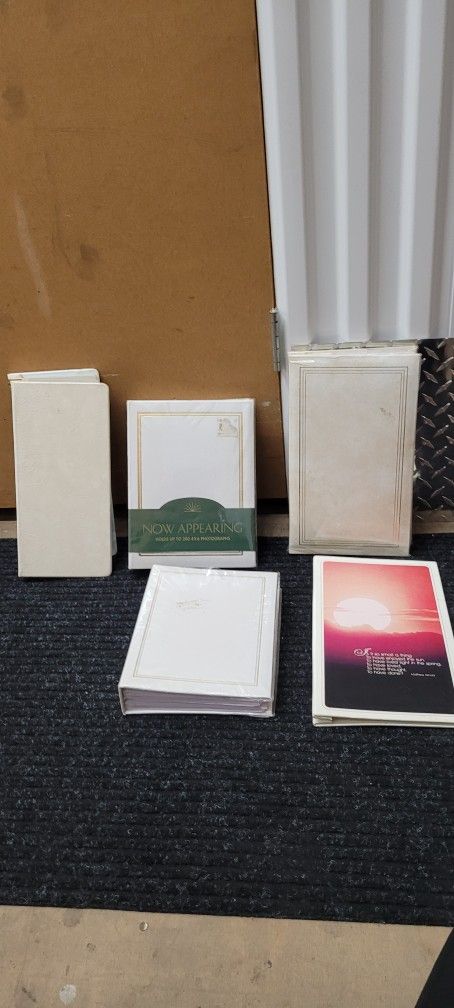 5 White Photo Albums
