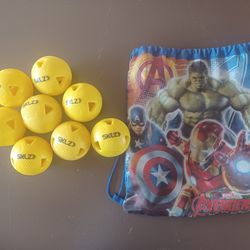 Lot of 8 premium Impact SKLZ Baseballs w/ carrying bag.