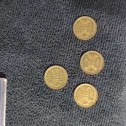 (4) 10 Francs coin from Morocco, minted in 1952