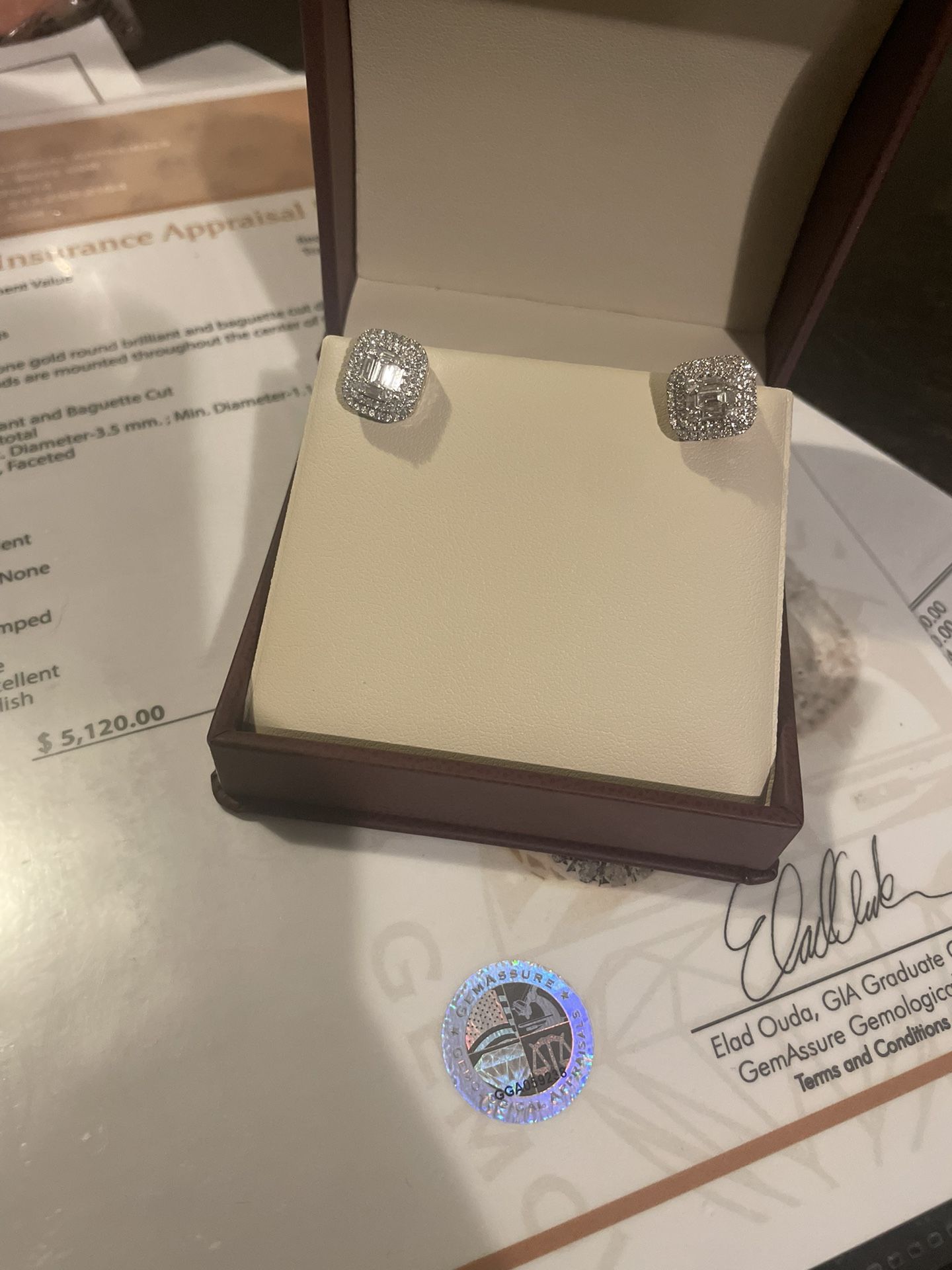 10k Gold SL1 Diamond Earrings (Authentic With Papers)