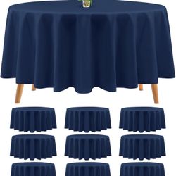 Navy Blue Round Tablecloths