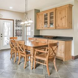 Pottery barn dining table and chairs