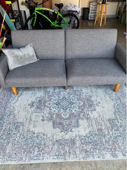 Gray futon couch